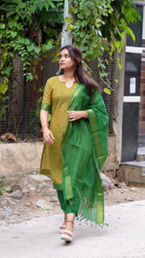 Gree Mangalagiri handloom dupatta dress HOSMD 129