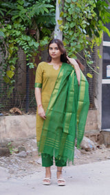 Gree Mangalagiri handloom dupatta dress HOSMD 129