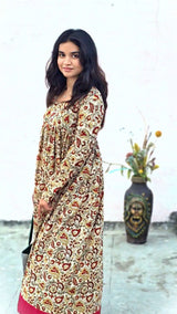 Kalamkari Block Print Maxi Dress Code: HOSKM 120