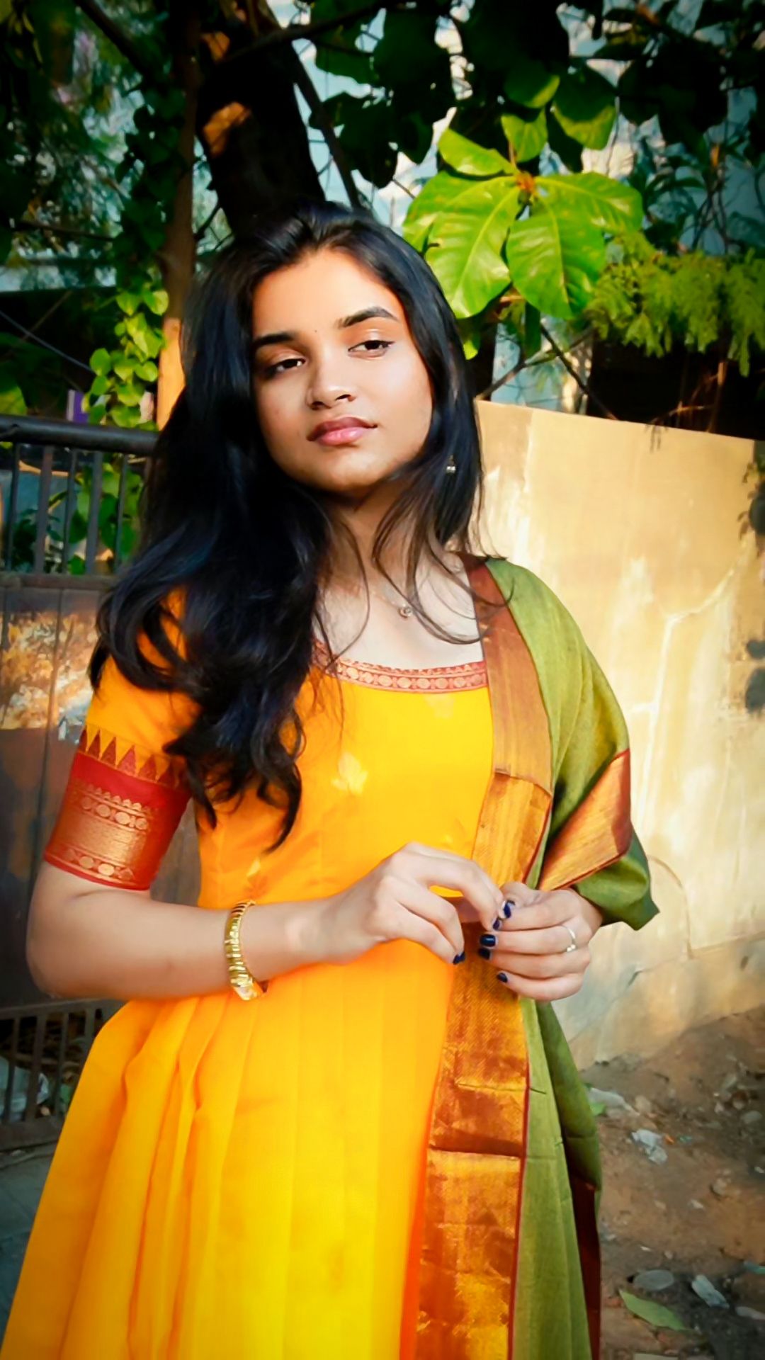 Handloom Anarkali with Narayanpet Dupatta CODE: HOSNO 121