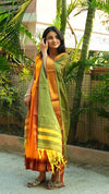 Handloom Anarkali with Narayanpet Dupatta CODE: HOSNO 121