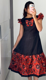 Mul cotton printed frock