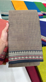Brown Narayanpet Saree Code: HOSNB 302