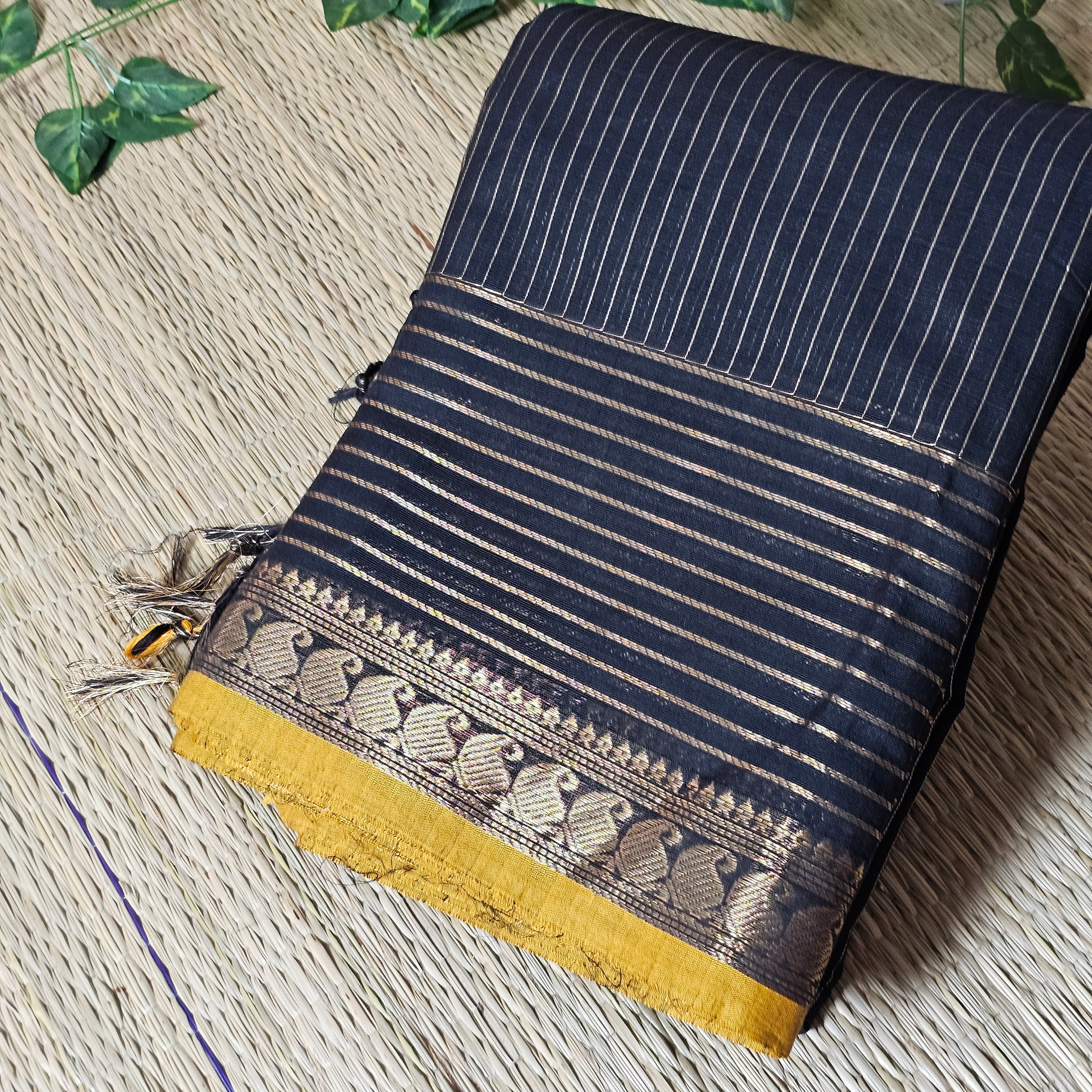 Black zari kanchi cotton ( HOS_KB 010)