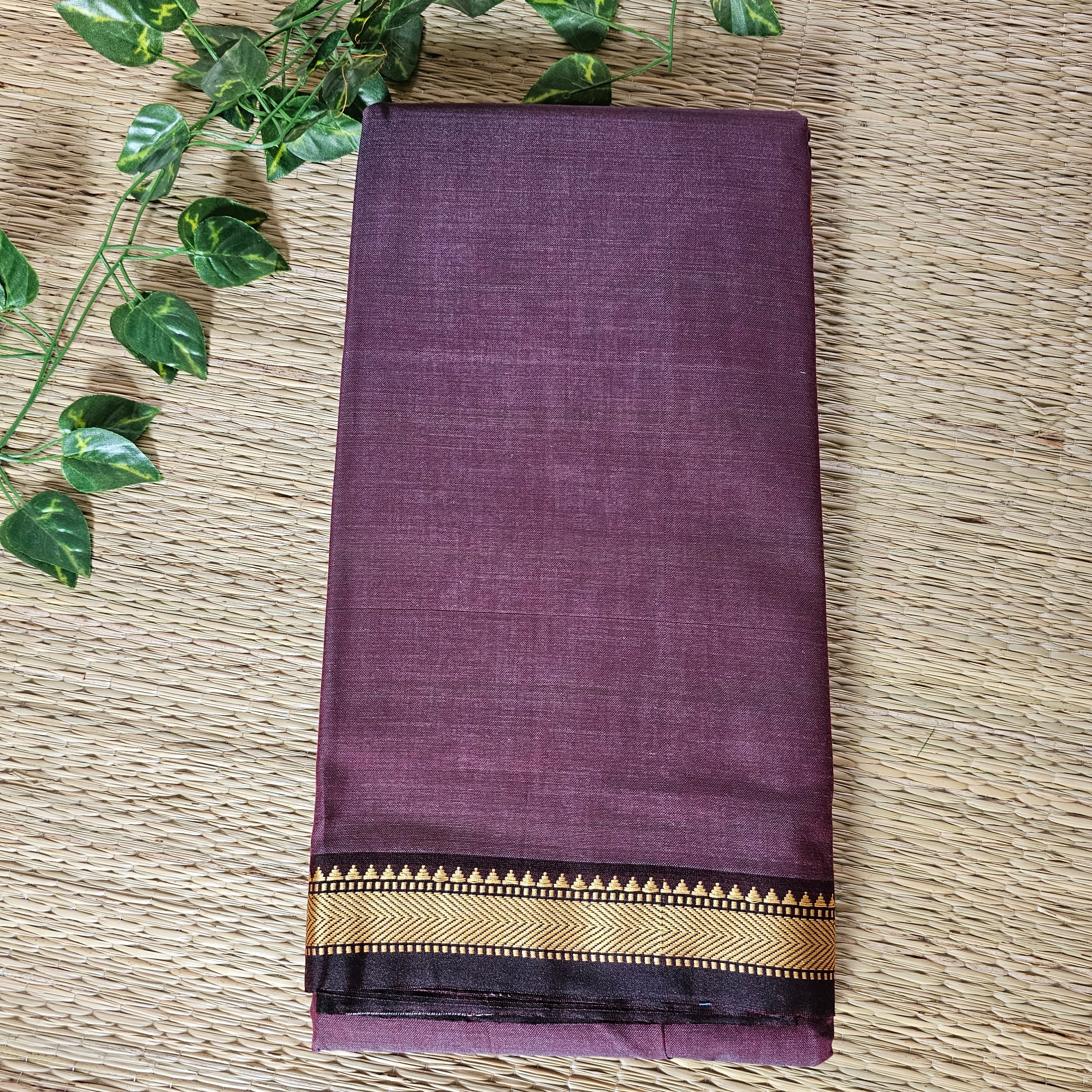 Brown Narayanpet Cotton Handloom Saree( HOS_NB_102)