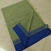 Green and blue Kanchi cotton saree HOSKG 307