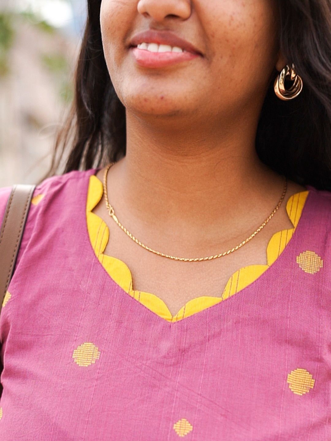 Pink and Yellow handloom co-ord set HOSPY115