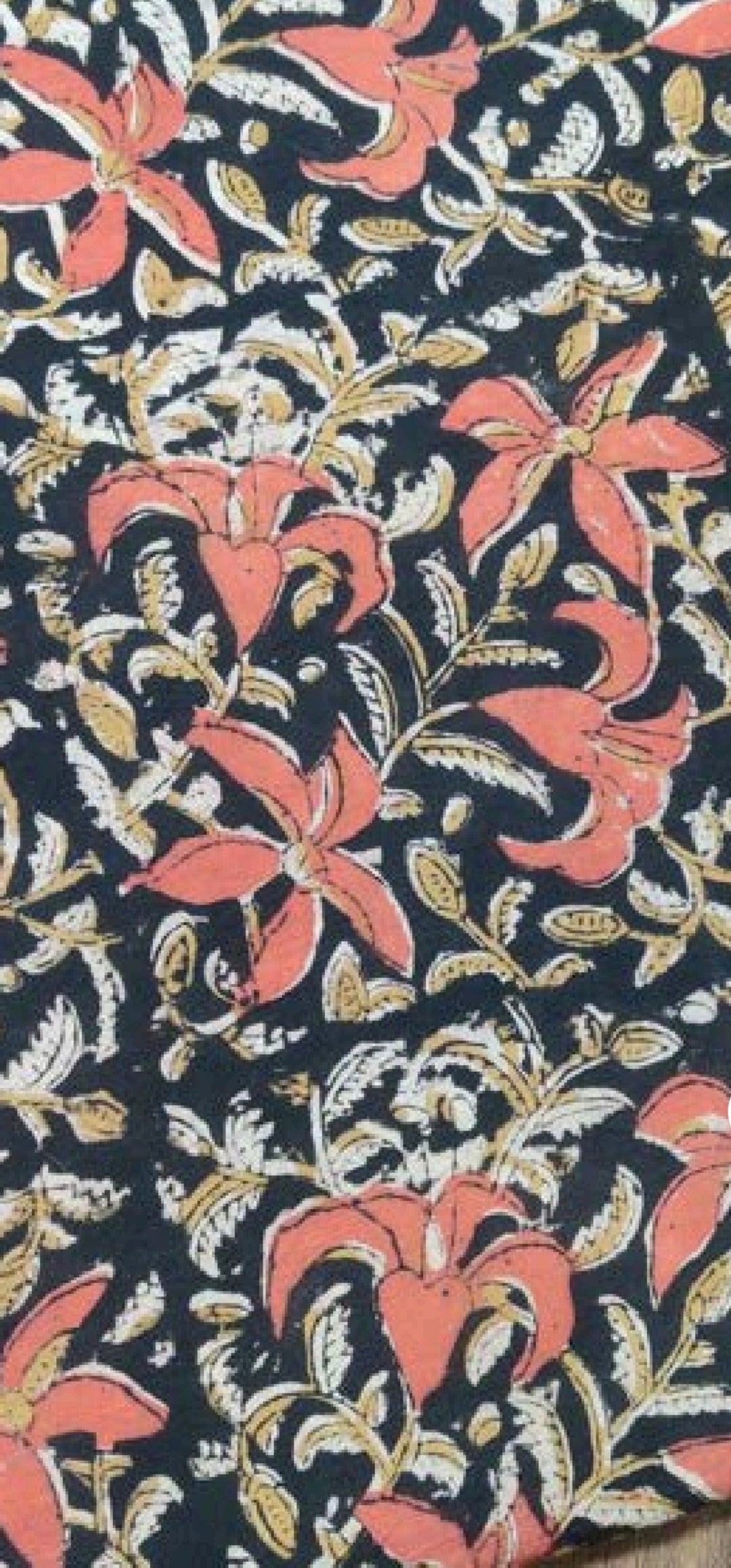 Hand block printed Kalamkari Fabric – Pure Cotton | Natural Dyes