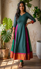 Narayanpet Handloom Dress Top & Dupatta Set