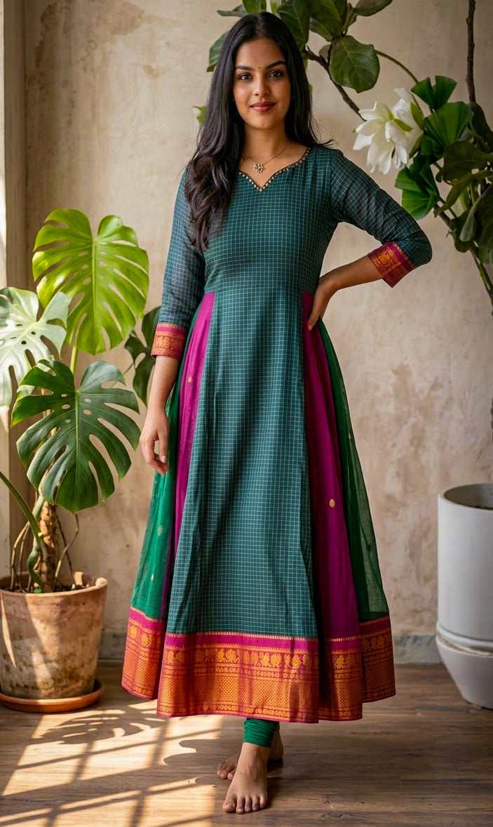Narayanpet Handloom Dress Top & Dupatta Set