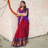 Maroon Red kanchi cotton Langa-voni set (HOS_KRV_HS01)