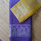 Sungudi sarees with contrast blouse, Code: HOSSS 321