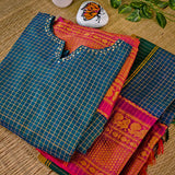 Narayanpet Handloom Dress Top & Dupatta Set